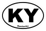 Kentucky Ky Oval Sticker