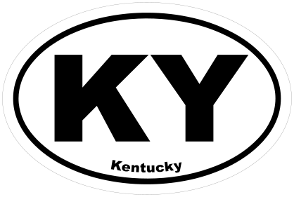 Kentucky Ky Oval Sticker