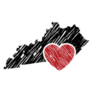 Kentucky Map And Heart Logo Sticker