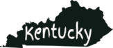 Kentucky State With Typography Sticker
