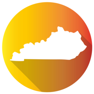 Kentucky, Usa Symbol Map Gradient Sticker