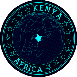 Kenya Africa Round Sticker