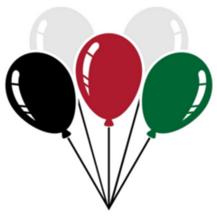 Kenya Balloons In Flag Colors Sticker 