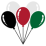 Kenya Balloons In Flag Colors Sticker