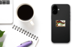 Kenya Banner Sticker on a Phone (New) example
