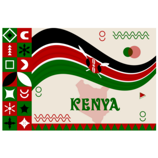 Kenya Banner Sticker