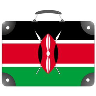 Kenya Country Flag On Suitcase Sticker