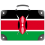 Kenya Country Flag On Suitcase Sticker