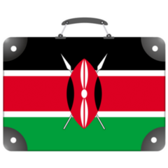 Kenya Country Flag On Suitcase Sticker