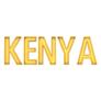 Kenya - Country Name Yellow Neon Sticker