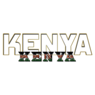 Kenya Double Lettering Sticker