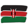 Kenya Flag Hand Drawn Sticker