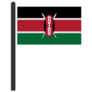 Kenya Flag Icon Sticker