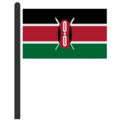 Kenya Flag Icon Sticker