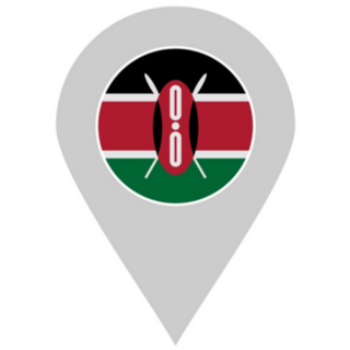 Kenya Flag Location Sticker