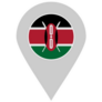Kenya Flag Location Sticker
