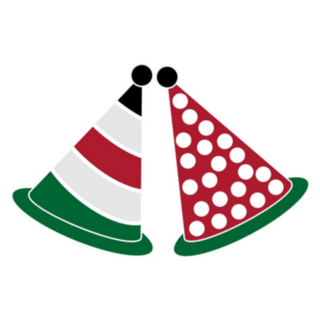 Kenya Flag Party Hats Icon Sticker