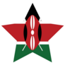 Kenya Flag Star Sticker