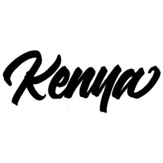 Kenya Handwritten Country Name Sticker