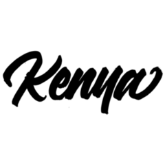 Kenya Handwritten Country Name Sticker