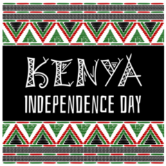Kenya Independence Day Banner Sticker