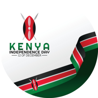 Kenya Independence Day Illustration Sticker