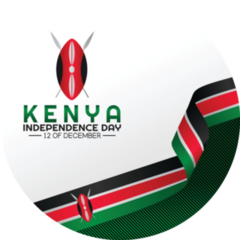 Kenya Independence Day Illustration Sticker