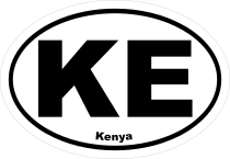 Kenya Ke Oval Sticker