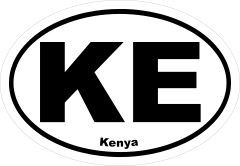 Kenya Ke Oval Sticker