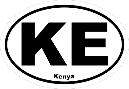 Kenya Ke Oval Sticker