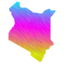 Kenya Map In Colorful Halftone Gradients Sticker