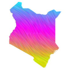 Kenya Map In Colorful Halftone Gradients Sticker