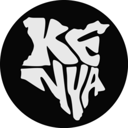Kenya Map Typography Sticker