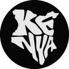 Kenya Map Typography Sticker