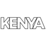 Kenya Outline Lettering Sticker