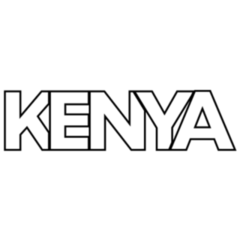 Kenya Outline Lettering Sticker