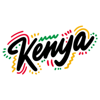 Kenya Vibrant Calligraphy Sticker