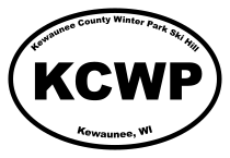 Kewaunee County Winter Park Ski Hill Oval Sticker