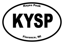 Keyes Peak Oval Sticker