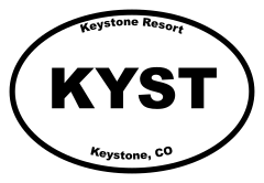 Keystone Resort Oval Sticker