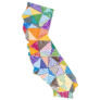 Kid Style Map Of California Sticker