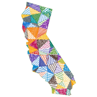 Kid Style Map Of California Sticker