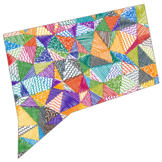 Kid Style Map Of Connecticut Sticker