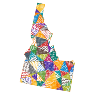 Kid Style Map Of Idaho Sticker