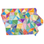 Kid Style Map Of Iowa Sticker