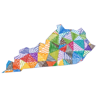 Kid Style Map Of Kentucky Sticker