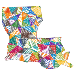 Kid Style Map Of Louisiana Sticker