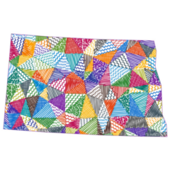 Kid Style Map Of North Dakota Sticker