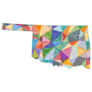 Kid Style Map Of Oklahoma Sticker