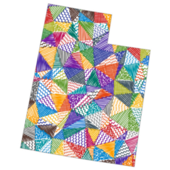 Kid Style Map Of Utah Illustration Sticker